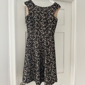 Tahari size 4 , black lace,  fit and flare semi-formal women’s dress